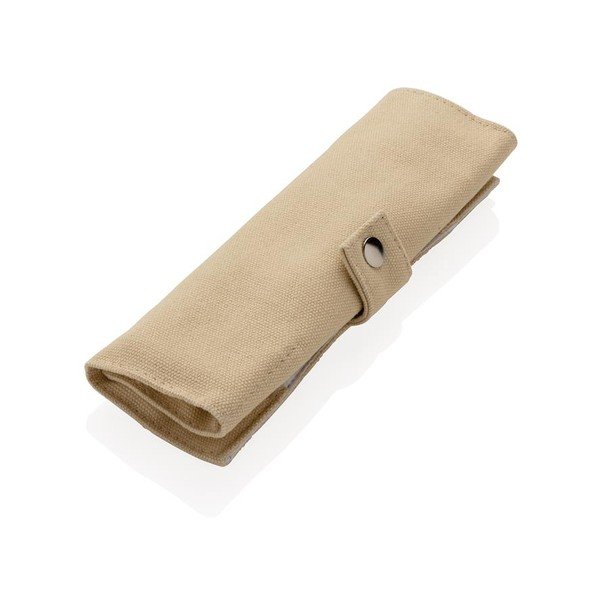 Podróżny zestaw bambusowych sztućców ze słomką, szczoteczką do czyszczenia i pokrowcem XD Collection-image-3