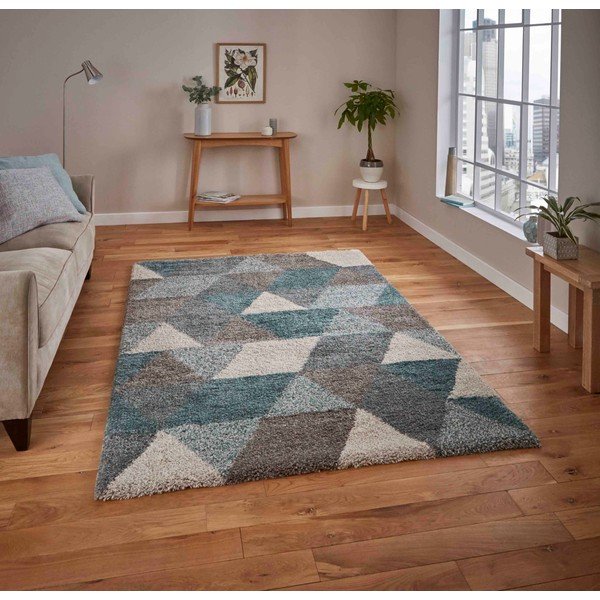 Szaro-niebieski dywan Think Rugs Royal Nomadic Grey &Teal, 160x220 cm-image-1