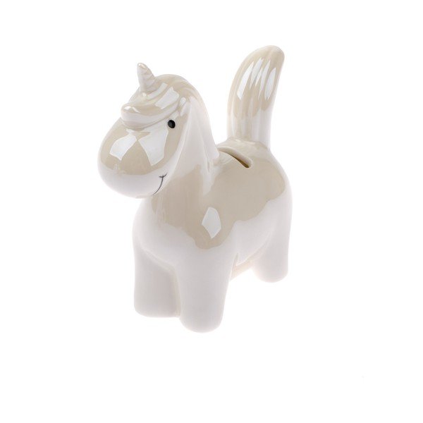Biała porcelanowa figurka jednorożca Dakls Unicorn, wys. 14,2 cm