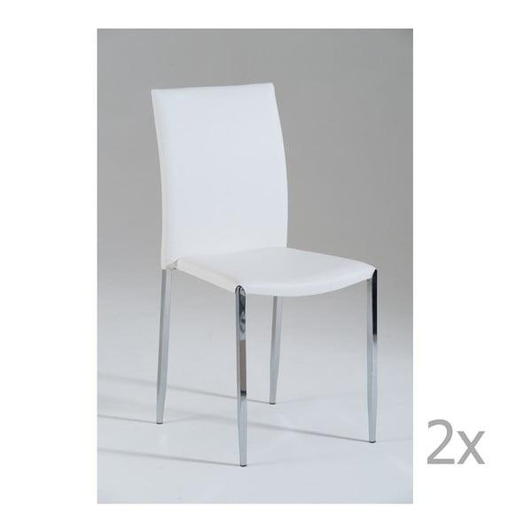 Zestaw 2 białych krzeseł Castagnetti Nill