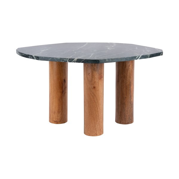 Stolik z blatem w dekorze marmuru 50x75 cm Organic  – Leitmotiv-image-3