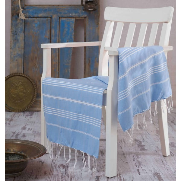 Ręcznik hammam Sultan Light Blue, 100x180 cm