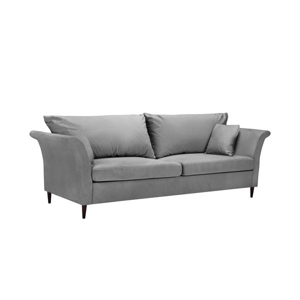 Jasnoszara rozkładana sofa ze schowkiem Mazzini Sofas Pivoine-image-2
