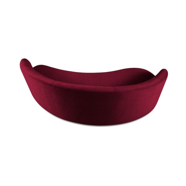 Bordowa aksamitna asymetryczna sofa Mazzini Sofas Debbie, lewostronna-image-3