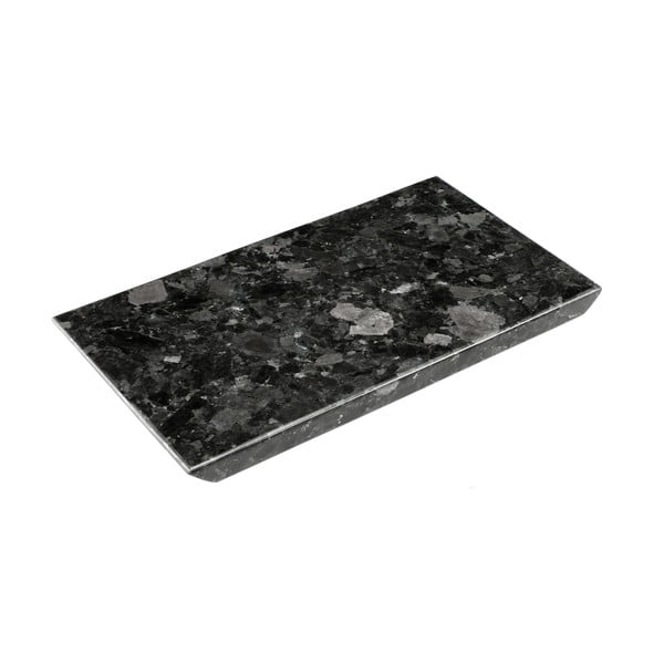 Czarna granitowa taca RGE Black Crystal, 20x35 cm