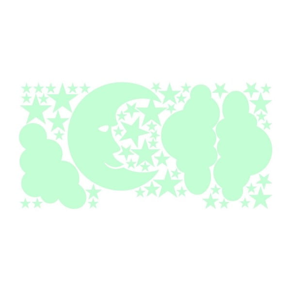 Świecące naklejki ścienne Ambiance Moon and Clouds-image-1