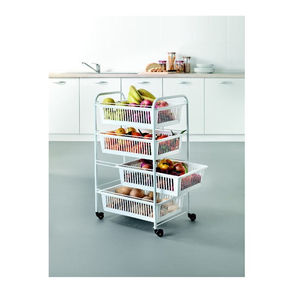 Regał na kółkach z 4 koszykami Metaltex India, dł. 35 cm-image-2