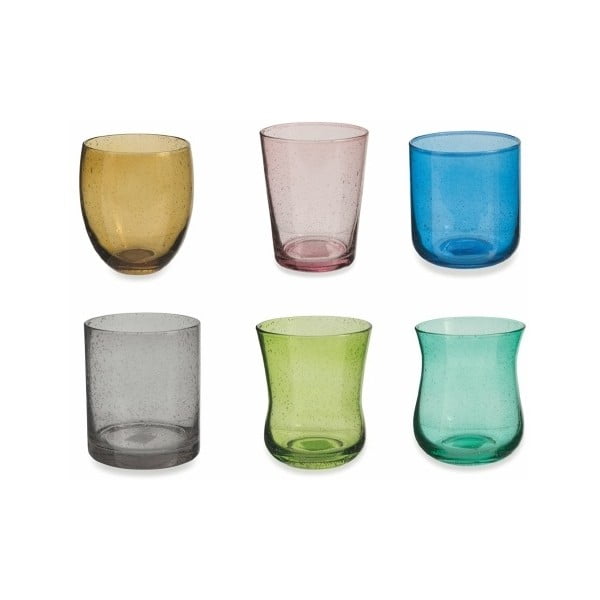 Zestaw 6 kolorowych szklanek Villa d'Este Cromia, 330 ml