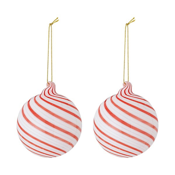 Szklane bombki zestaw 2 szt. ø 8 cm Zwirl – Bloomingville