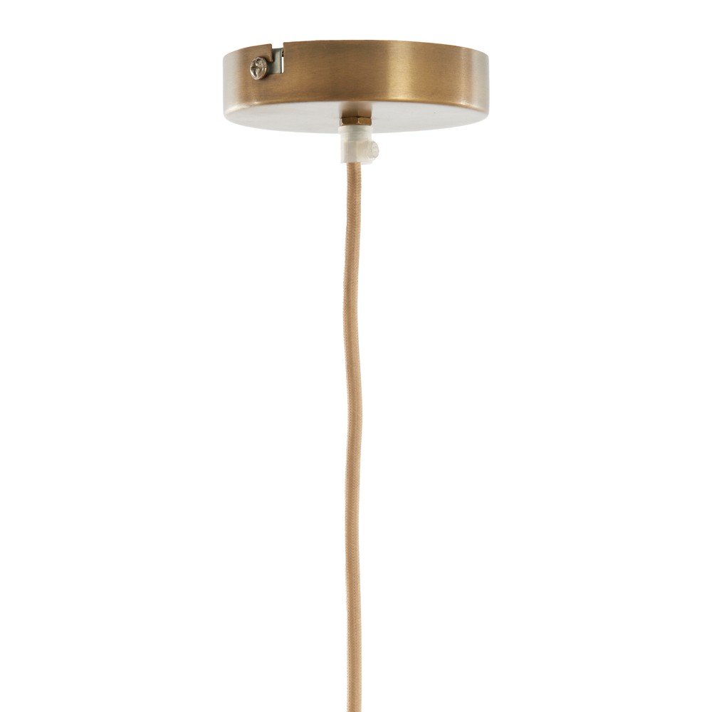 Kremowa lampa wisząca z tekstylnym kloszem Fyano – Light & Living (zdjęcie 4)