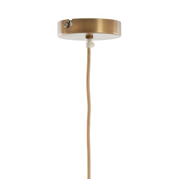Kremowa lampa wisząca z tekstylnym kloszem Fyano – Light & Living-image-3