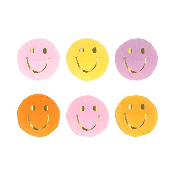 Dodatki na przyjęcia zestaw 6 szt. Happy Face Icons Surprise Balls – Meri Meri-image-2