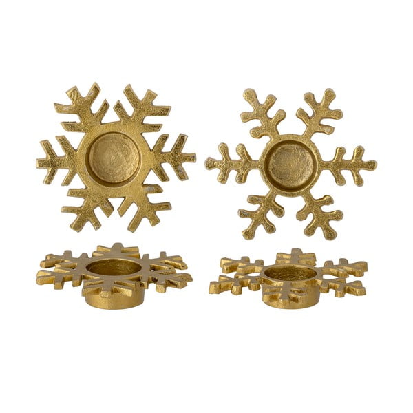 Metalowe świeczniki ze świątecznym motywem zestaw 2 szt. Lisetta – Bloomingville-image-1