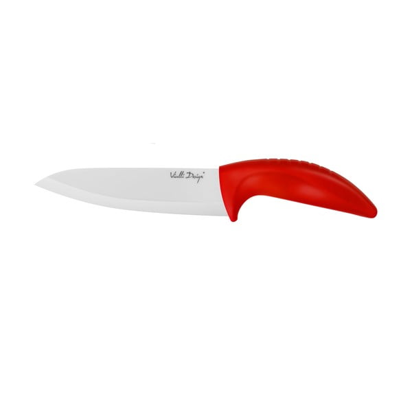 Czerwony nóż ceramiczny Chef, 15 cm