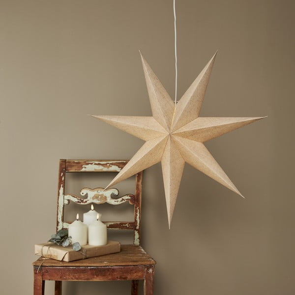 Beżowa świąteczna dekoracja świetlna ø 60 cm Cotton – Star Trading