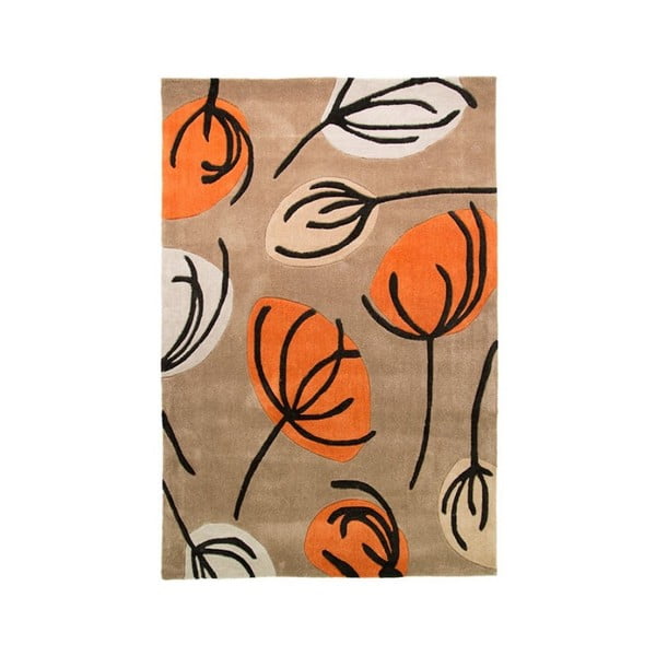 Dywan Fifties Floral Orange, 120x170 cm