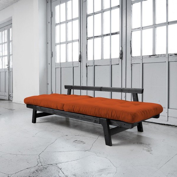 Sofa rozkładana Karup Step Black/Orange-image-2