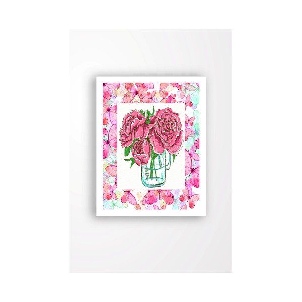 Obraz na płótnie w białej ramie Tablo Center Cut Roses, 29x24 cm