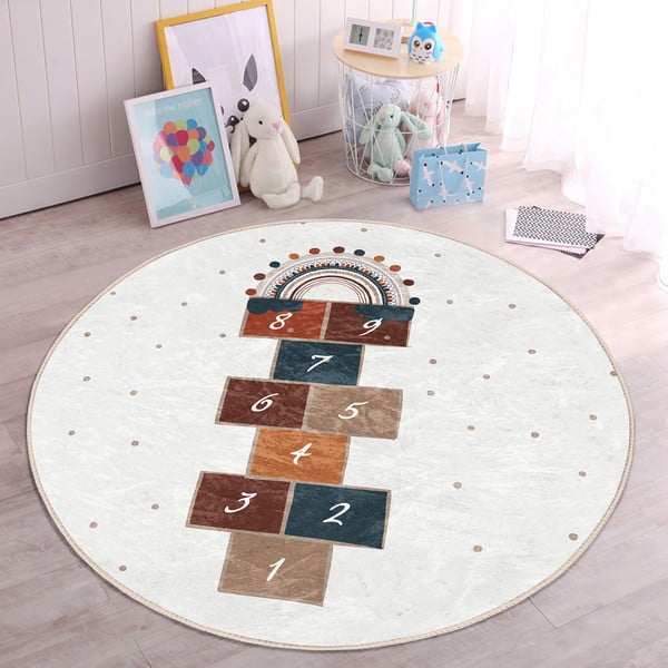 Kremowy dywan dziecięcy ø 100 cm Comfort – Mila Home-image-3