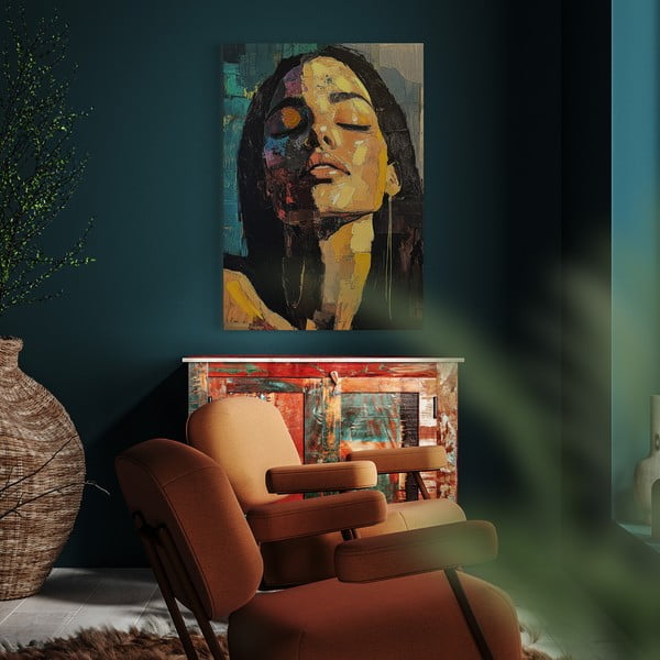Obraz z ręcznie malowanymi elementami 70x100 cm Vivian – Styler-image-1