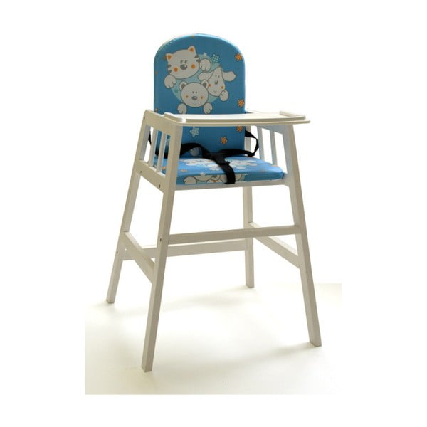 Białe drewniane krzesełko do karmienia Faktum Abigel