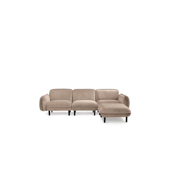 Beżowa aksamitna sofa EMKO Bean-image-4