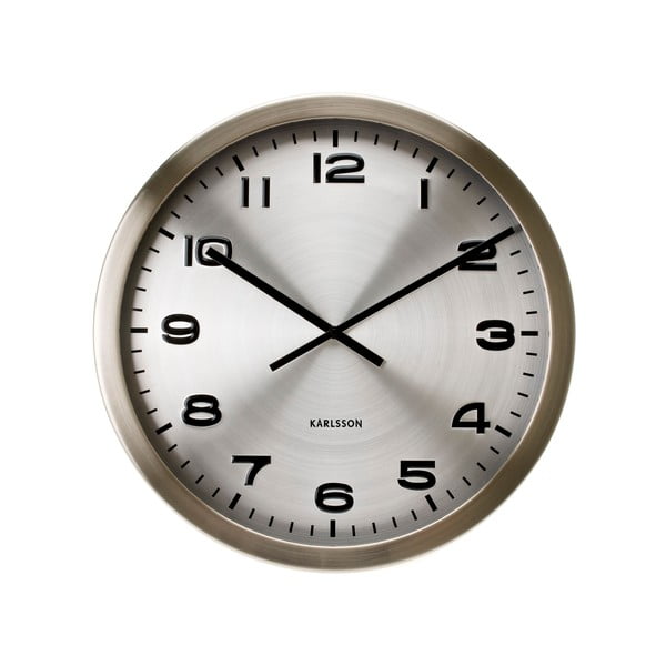 Srebrny zegar Present Time Maxie