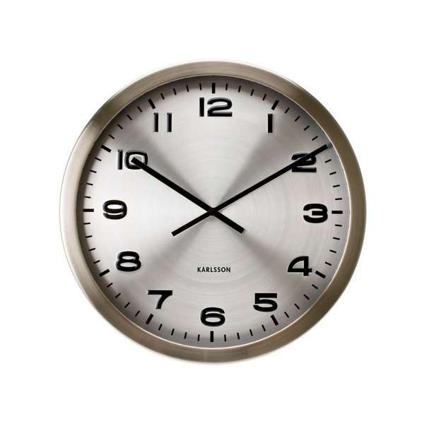 Srebrny zegar Present Time Maxie