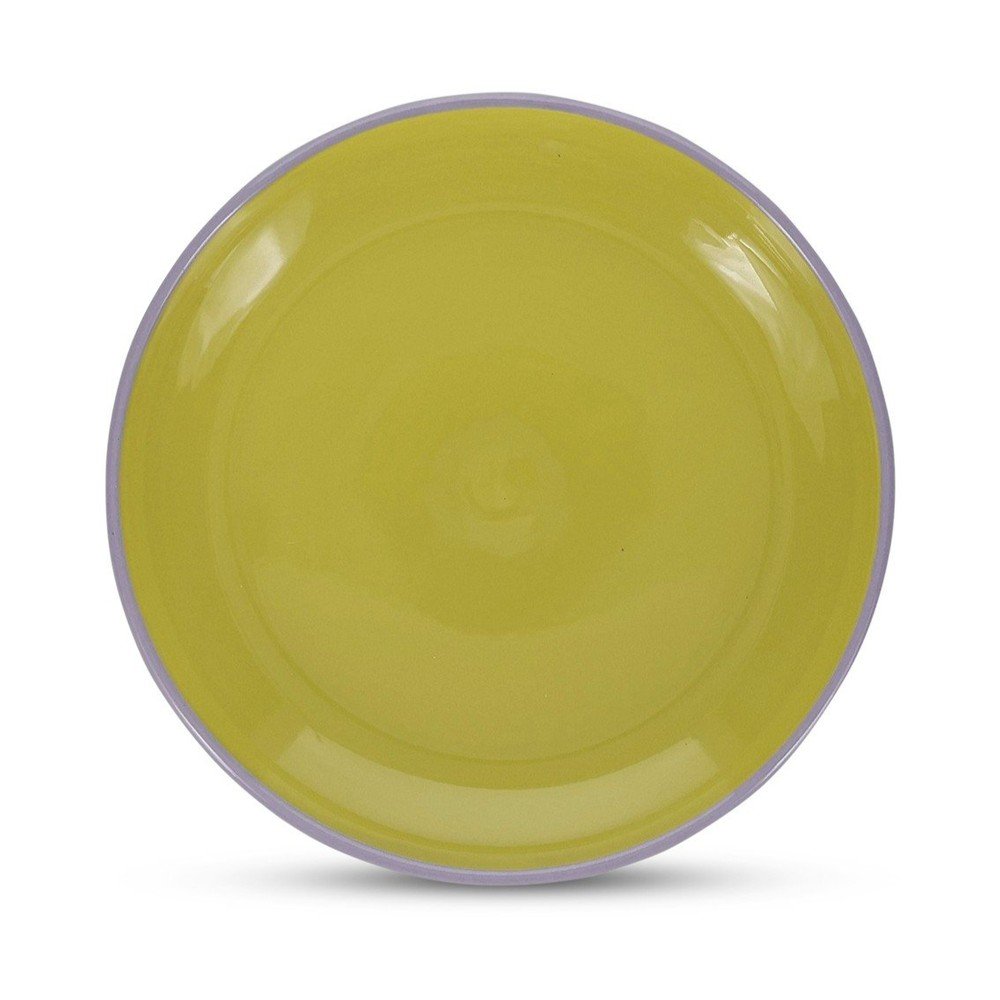 Zielony/fioletowy kamionkowy talerz deserowy ø 18 cm Duo – ONA