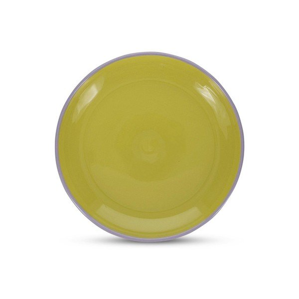 Zielony/fioletowy kamionkowy talerz deserowy ø 18 cm Duo – ONA