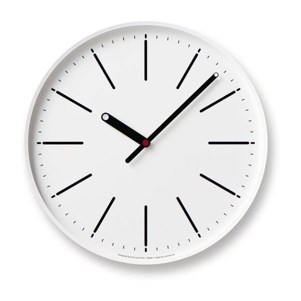Biały zegar Lemnos Clock Dot, ⌀ 32,3 cm