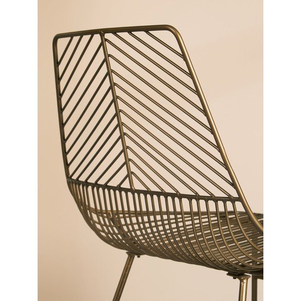 Metalowe krzesło w kolorze brązu District – Premier Housewares-image-4