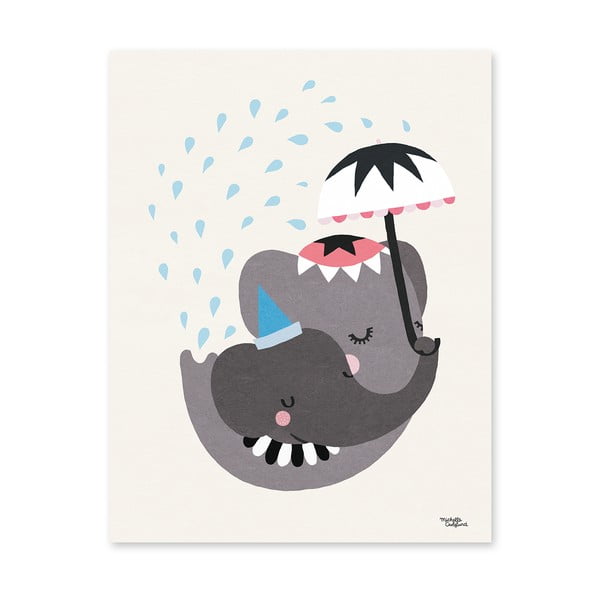 Plakat Michelle Carlslund Elephant Love, 30x40 cm