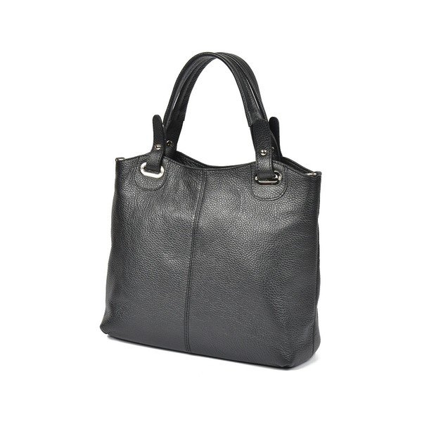 Czarna torebka skórzana Luisa Vannini Tote-image-3