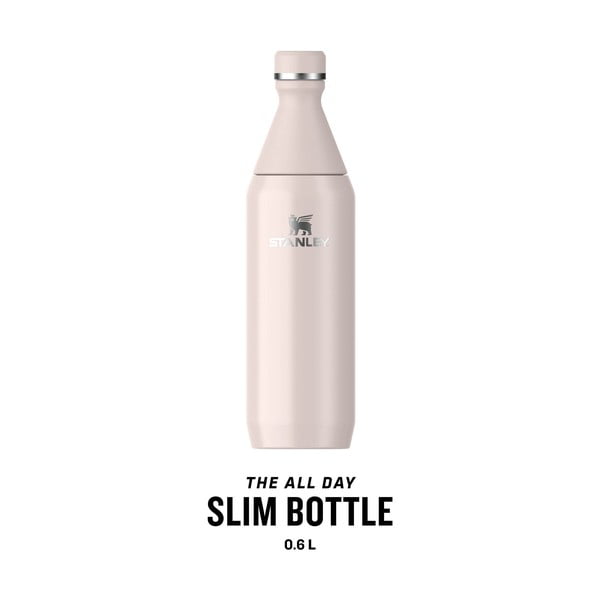 Jasnoróżowa butelka termiczna ze stali nierdzewnej 600 ml All Day Slim Bottle Rose Quartz – Stanley-image-3