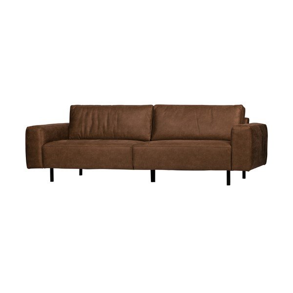 Karmelowa sofa z imitacji skóry WOOOD Rebound-image-1