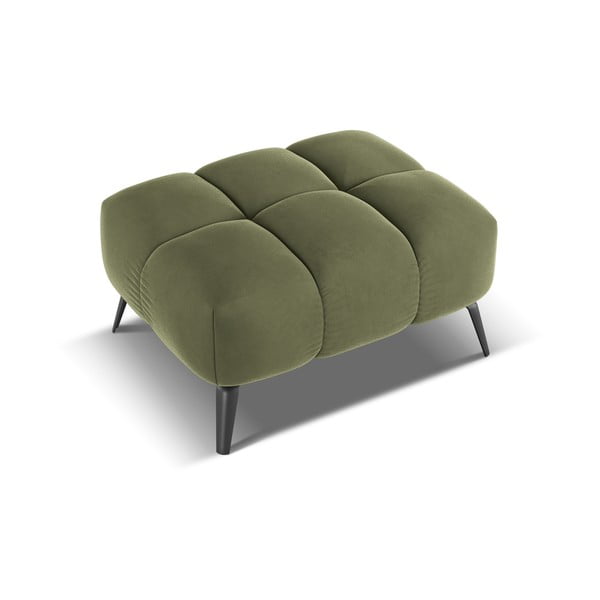 Zielony aksamitny podnóżek Nalu – Makamii-image-3