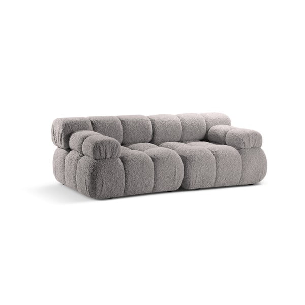 Jasnoszara sofa modułowa z materiału bouclé 188 cm Bellis – Micadoni Home-image-3