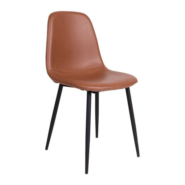 Zestaw 2 brązowych krzeseł z czarnymi nogami House Nordic Stockholm