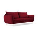 Czerwona sofa z aksamitnym obiciem Cosmopolitan Design Florence, 160 cm