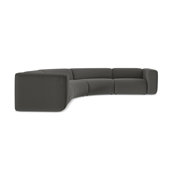 Szary aksamitny narożnik Ekahi – Makamii-image-2