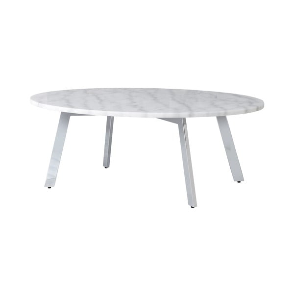 Biały marmurowy stolik RGE Accent, dł. 100 cm