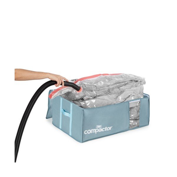 Plastikowy pojemnik próżniowy do przechowywania ubrań 65x45x27 cm Blue Edition – Compactor-image-1