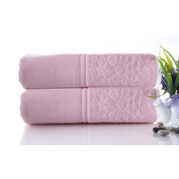 Zestaw 2 ręczników Samba Pink, 50x90 cm