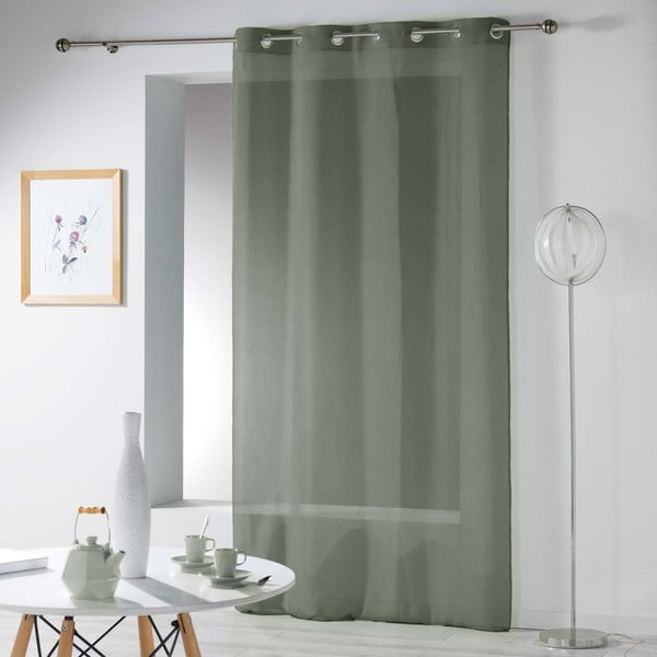 Firanka w kolorze khaki 140x280 cm Telma – douceur d'intérieur-image-2