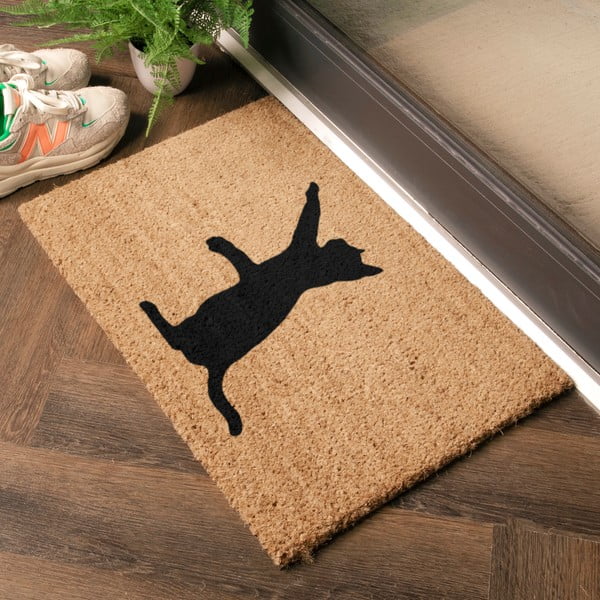 Wycieraczka z włókna kokosowego 40x60 cm Cat – Artsy Doormats-image-1