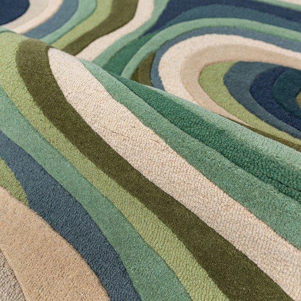 Zielony wełniany dywan tkany ręcznie 200x290 cm Envy Wool – Flair Rugs-image-2