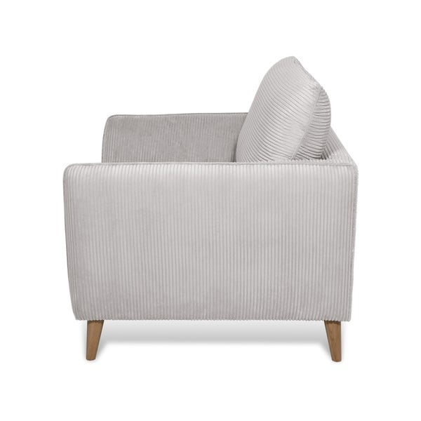 Jasnoszary sztruksowy fotel Paris – Scandic-image-3