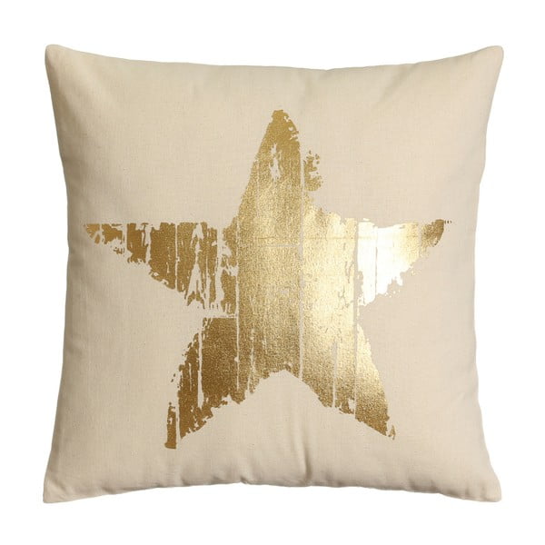 Biało-złota poduszka Star Gold, 45x45 cm