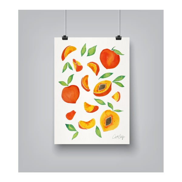 Plakat Americanflat Peaches by Cat Coquillette, 30x42 cm